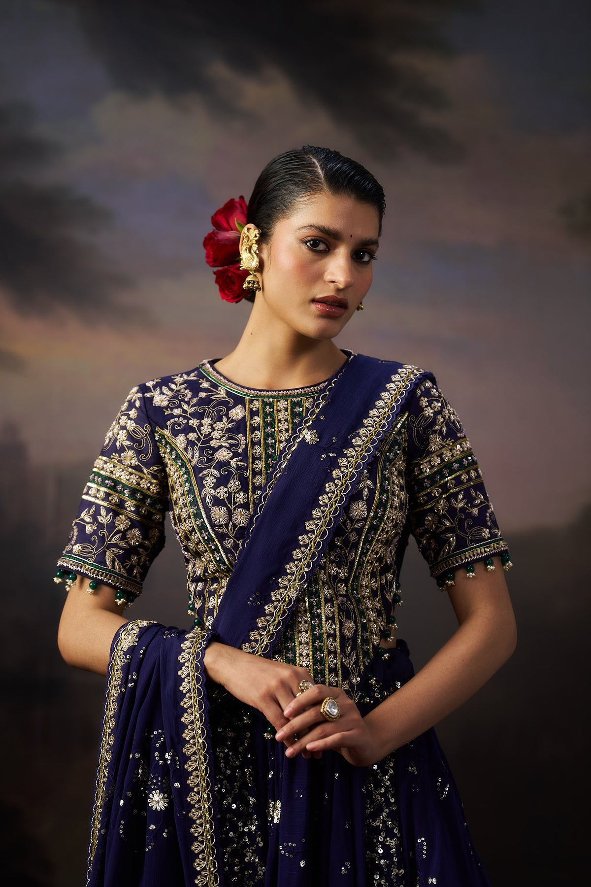 Burgundy Heavy Lehenga Set