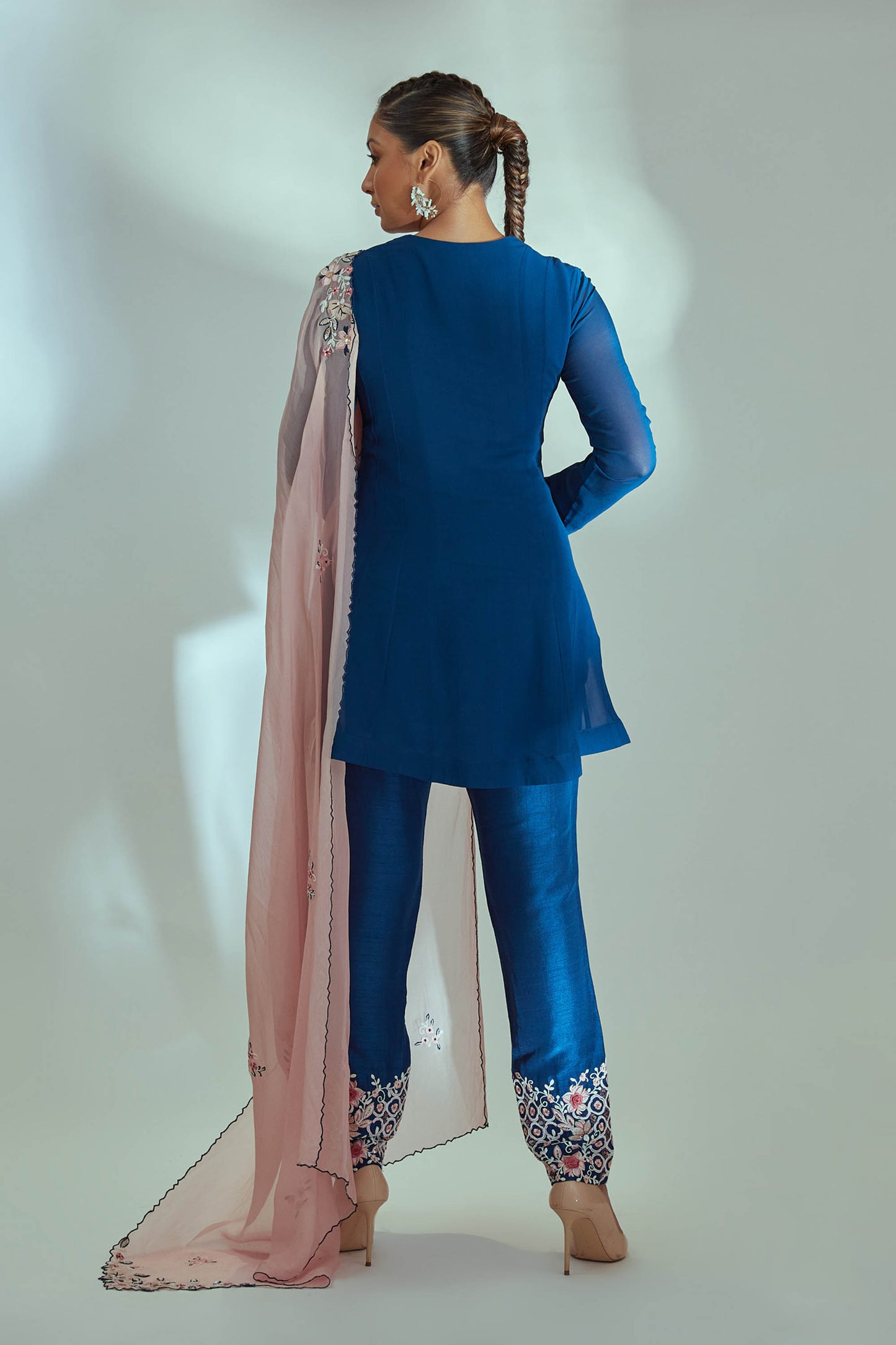 Blue Georgette Anarkali Set