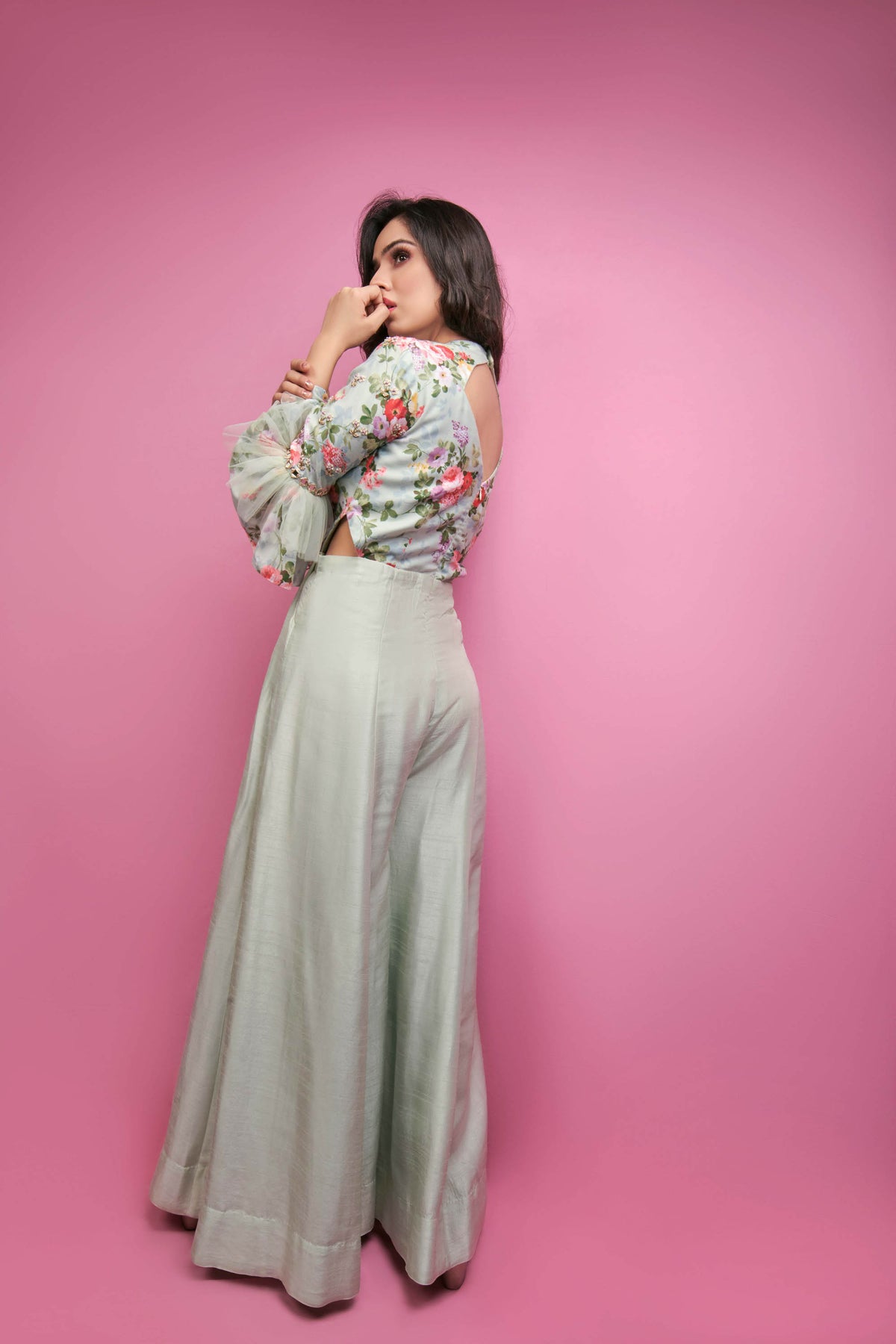 Sea Green Handcrafted Jumpsuit