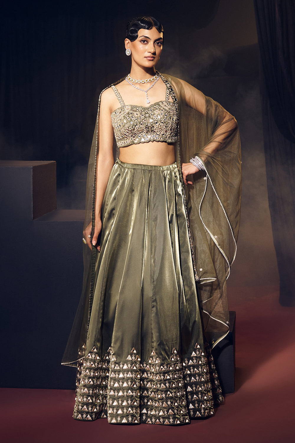Green Lehenga Set