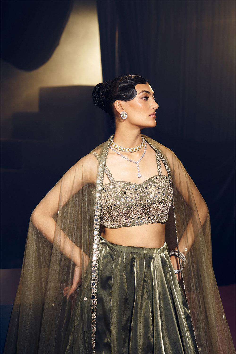 Green Lehenga Set