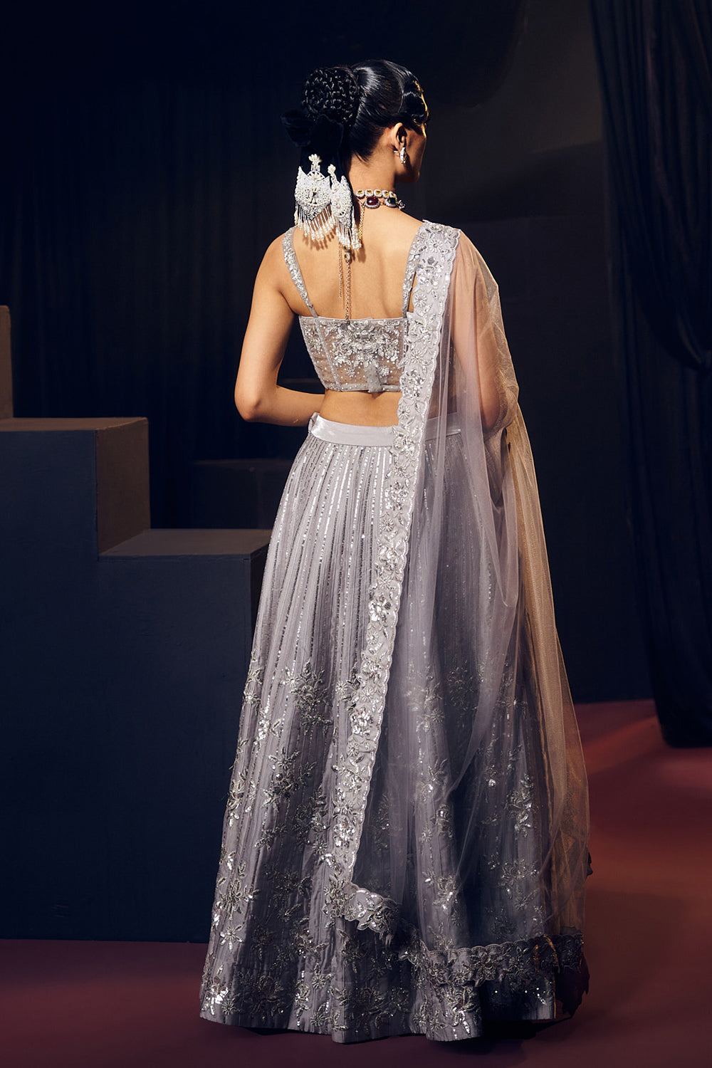 Grey Lehenga Set