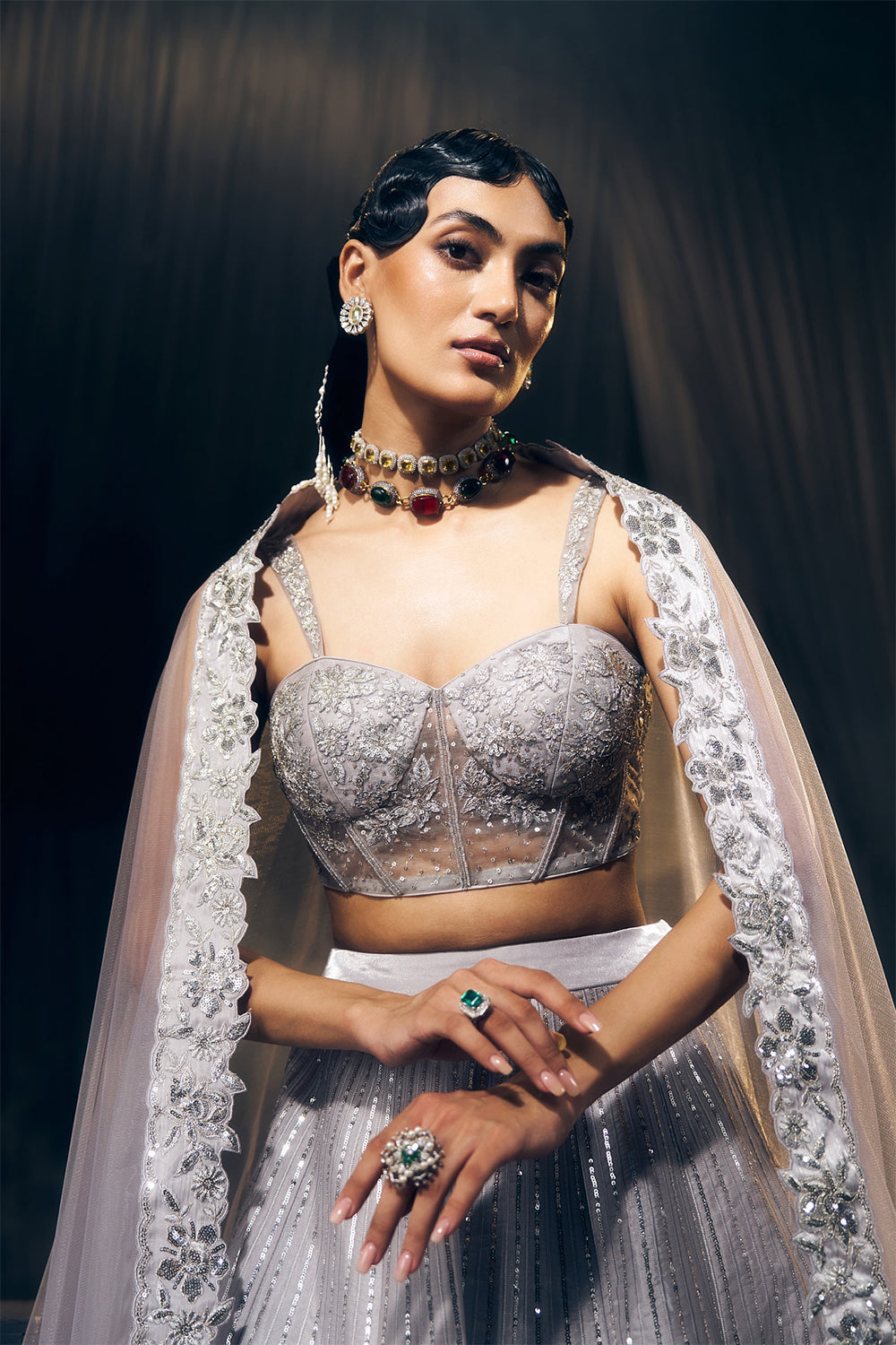 Grey Lehenga Set