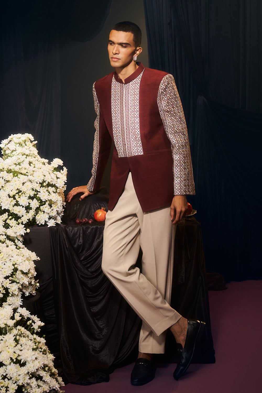 Lilac & Maroon Jodhpuri Set