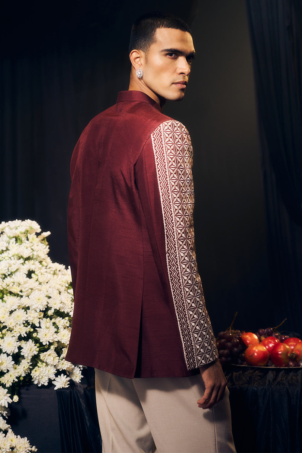 Lilac & Maroon Jodhpuri Set