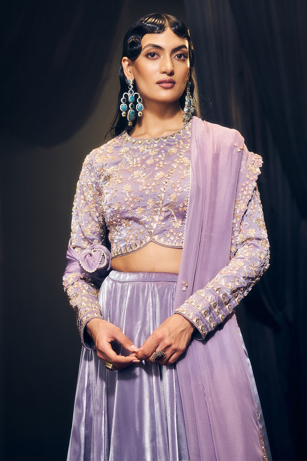 Lilac Lehenga Set
