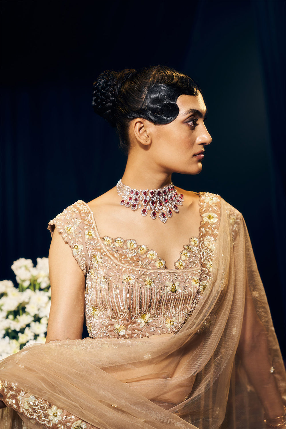 Nude/ Brown Lehenga Set