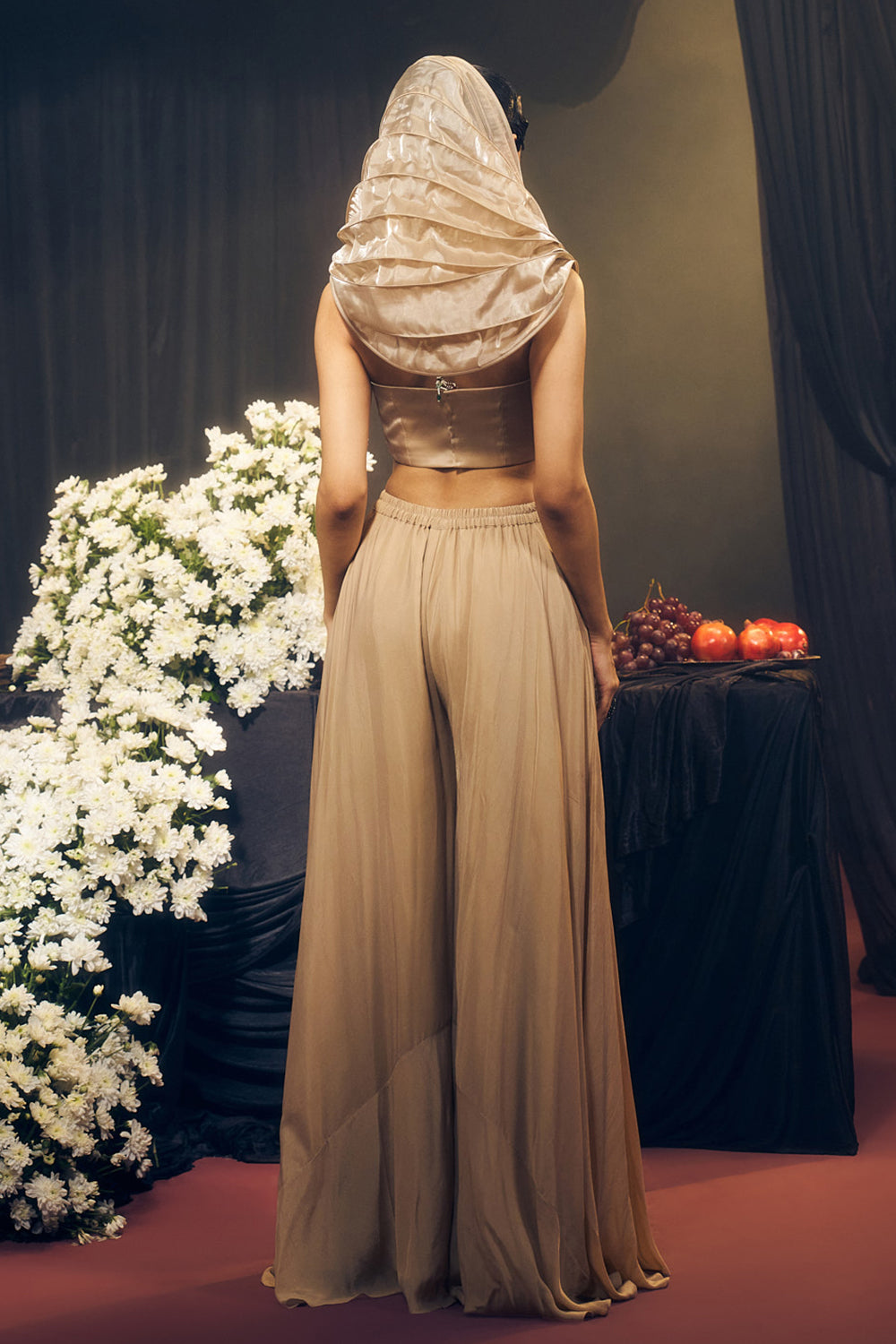 Nude/ Light Gold Pallazo Set