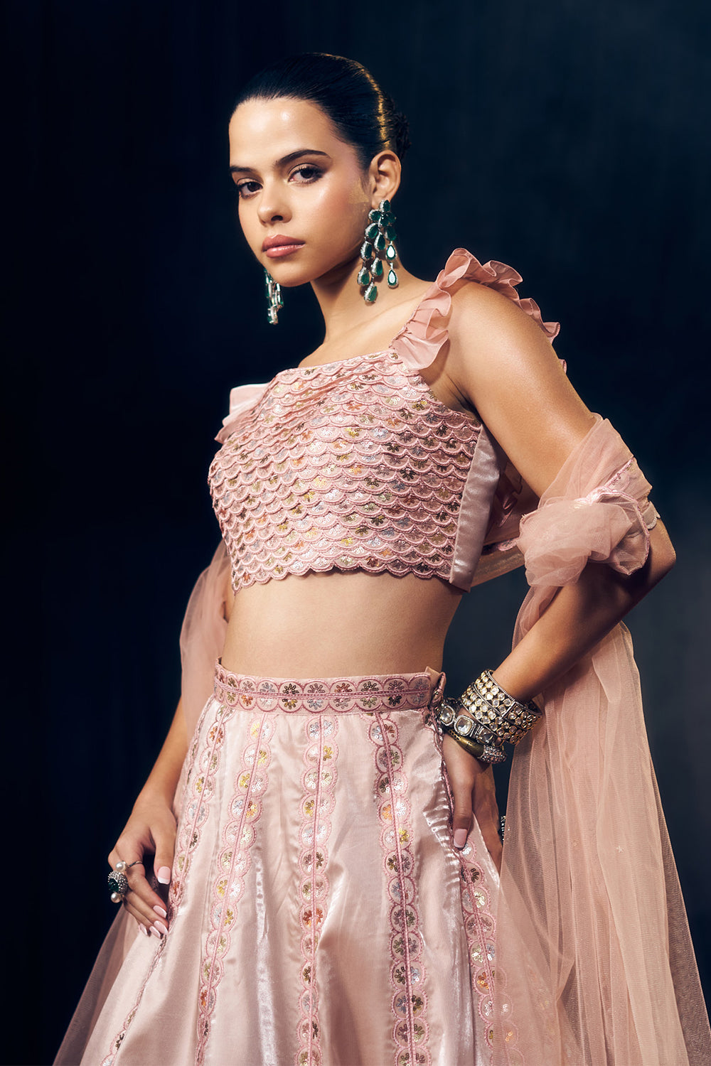 Pastel Pink Lehenga Set