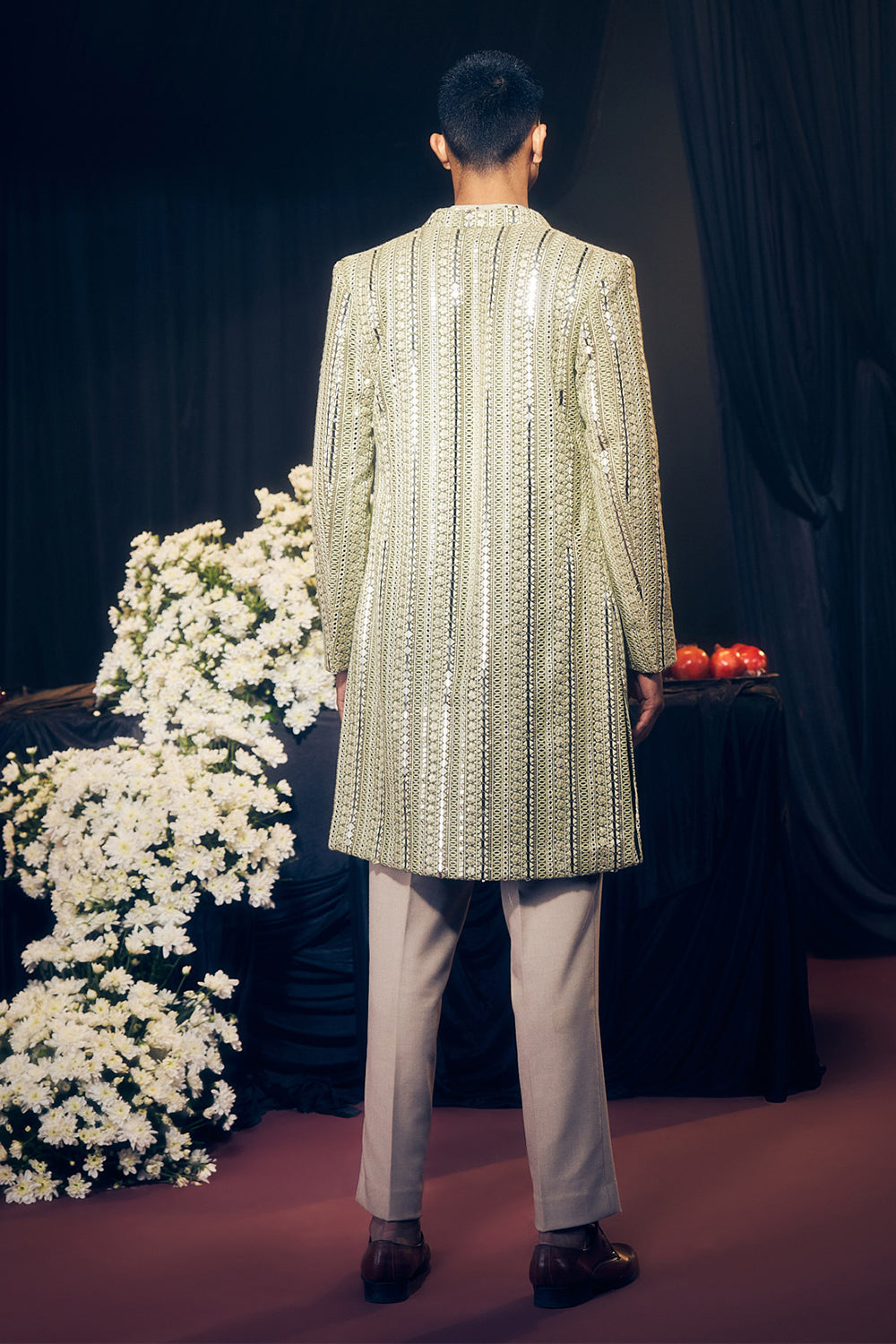 Sea Green Kurta & Jacket Set