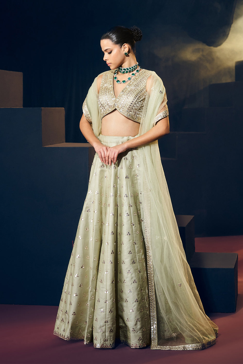Sea Green Lehenga Set