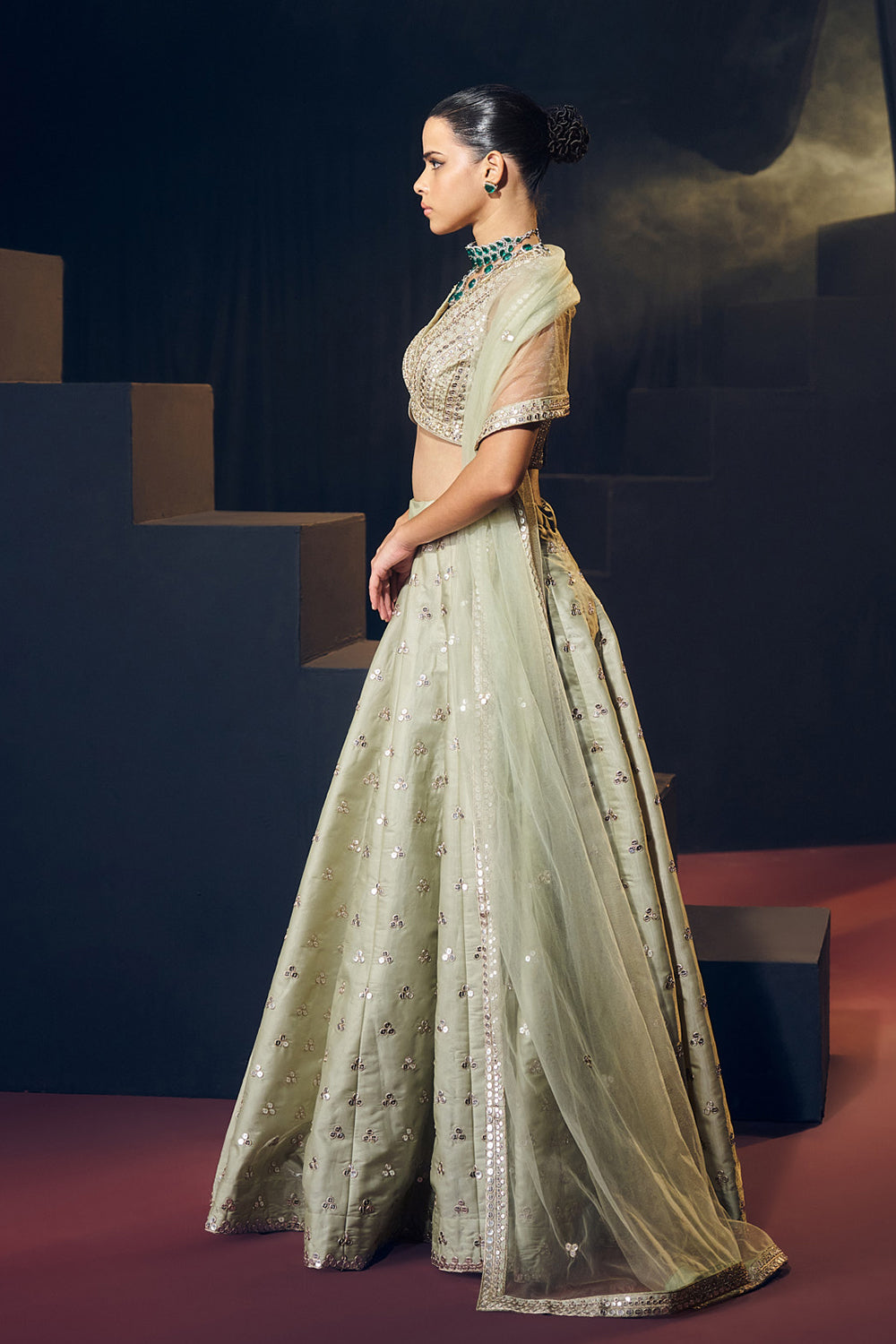 Sea Green Lehenga Set