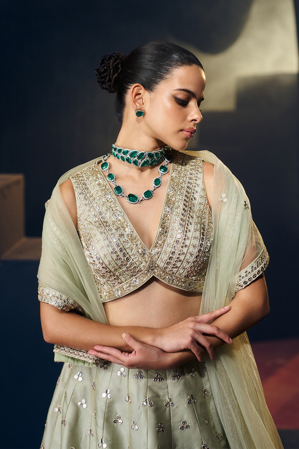 Sea Green Lehenga Set