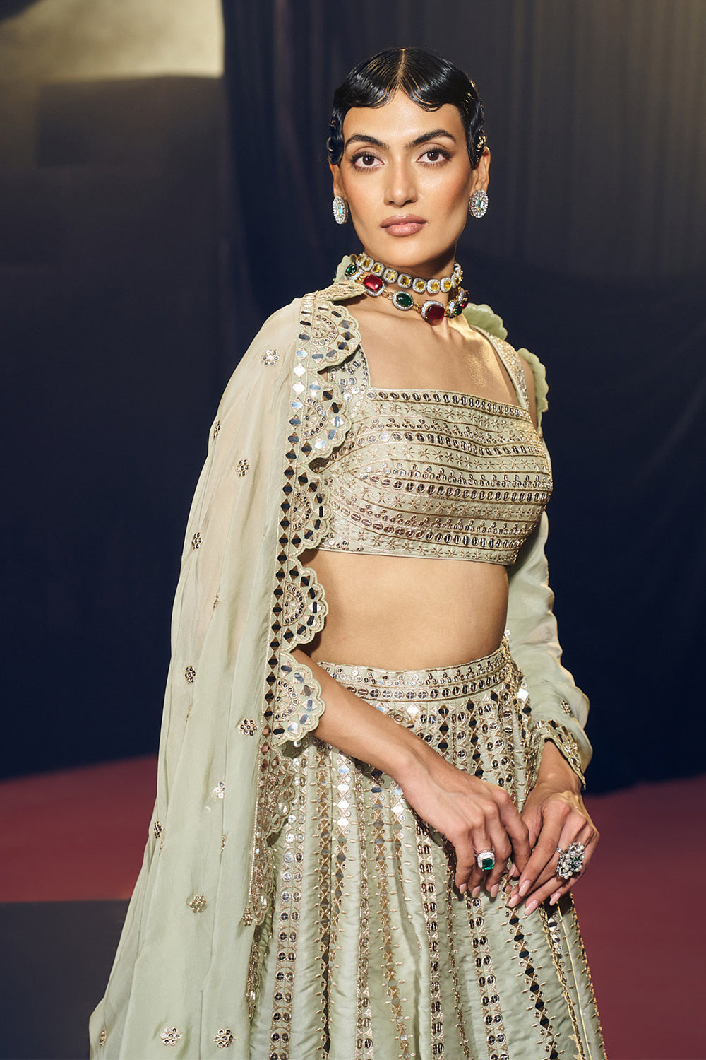 Sea Green Lehenga Set