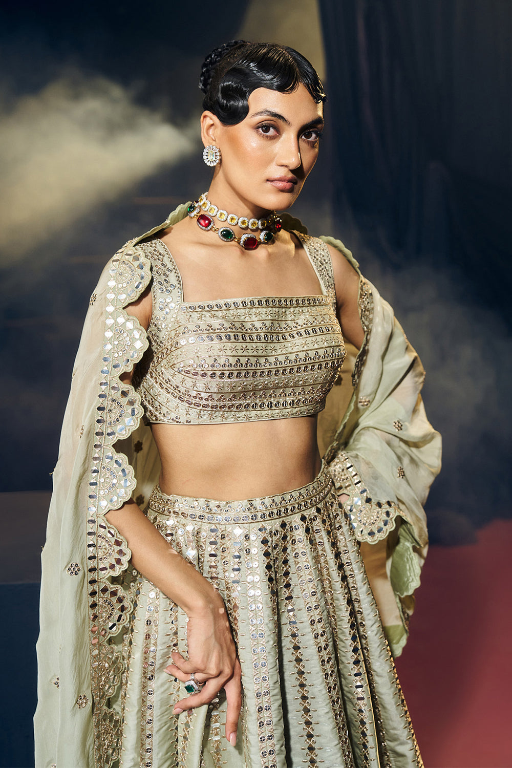 Sea Green Lehenga Set