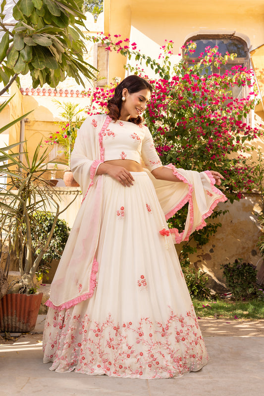 Off white lehenga set